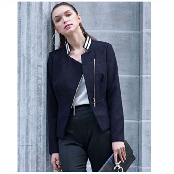 H&M Navy Gold WOOL Blend Military Style Jacket
Coat Gold Accents Size 11/ small - Picture 1 of 13
